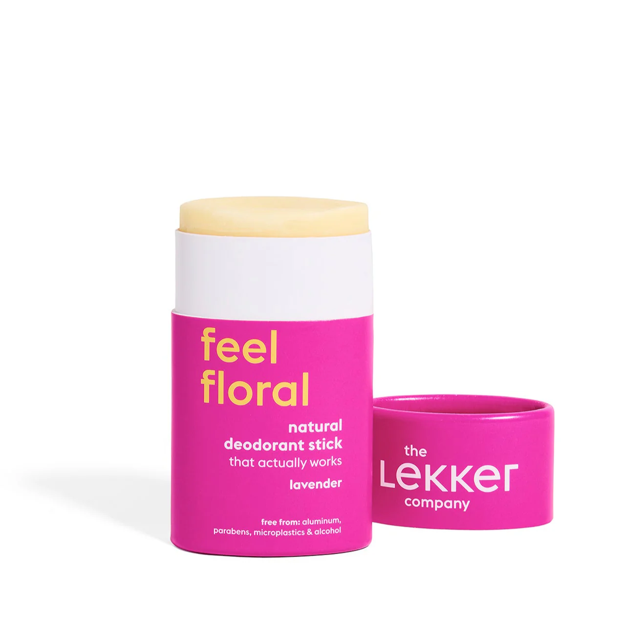 Deodorant Stick Natural Lekker Feel Floral Lavandă, 40g – Vegan, Fără Aluminiu, Zero Plastic [0]