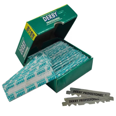 Lame de Ras Professional Derby, Set 100 buc – Jumătăți Gata Tăiate [3]