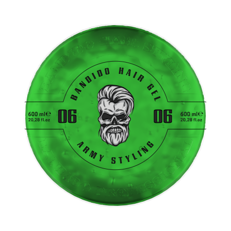 GEL DE PAR - Gel de păr Bandido 6 Army Styling, 600ml - Fixare Puternică și Control