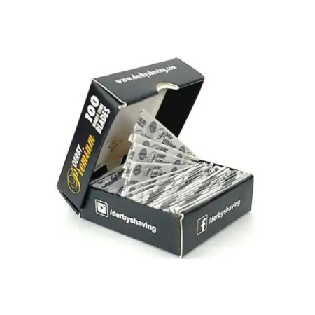 Lame de Ras Premium Professional Derby, Set 100 buc – Jumătăți Gata Tăiate [1]