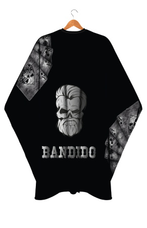 CONSUMABILE FRIZERIE - Pelerină Frizerie Bandido „Black Cards” – Design Grafic Cărți de Joc