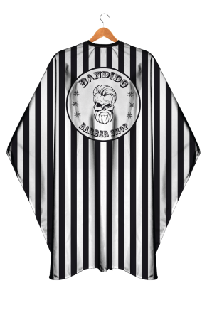 CONSUMABILE FRIZERIE - Pelerină Frizerie Bandido „Stripes” – Design Clasic Alb-Negru