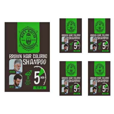 VOPSEA DE PAR - Șampon Colorant Unisex pentru Păr și Barbă Men's Master Professional – Saten, 5 plicuri x 25ml