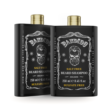 SAMPON DE BARBA - Șampon Profesional pentru Barbă și Mustață Bandido Salt Free, 250ml