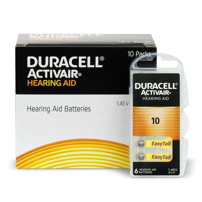 Baterie 10 Duracell Activ Air Zinc-Aer 1.45V cutie 60 baterii pentru aparate auditive PR70 DA10 [1]
