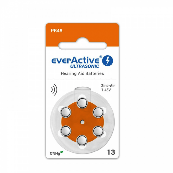 Baterie 13 PR48 EverActive A13 Zinc-Aer 1.45V cutie 60 buc [2]