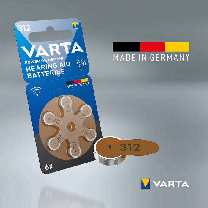 Baterie 312 PR41 Varta pentru aparat auditiv 1.45V cutie 60 buc [3]