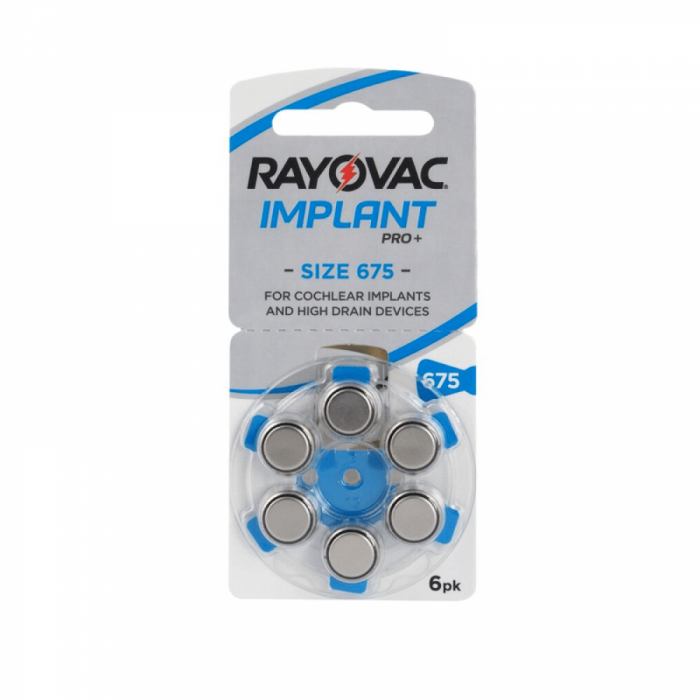Baterie 675 Implant Pro Rayovac Zinc-Aer 1.45V Set 60 buc [2]
