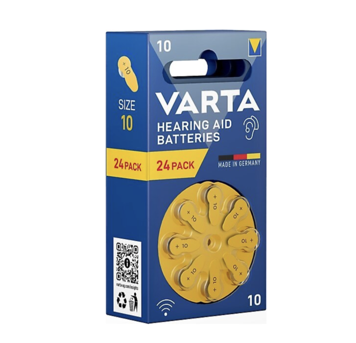 Set 24 baterii 10 PR70 Varta pentru aparate auditive 1.45V [1]