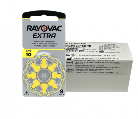 Baterii Auditive Rayovac - Baterie 10 PR70 1.45V Rayovac Extra set 80 buc.