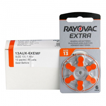 Baterii Auditive Rayovac - Baterie 13 PR48 Rayovac Extra Zinc-Aer 1.45V cutie 60