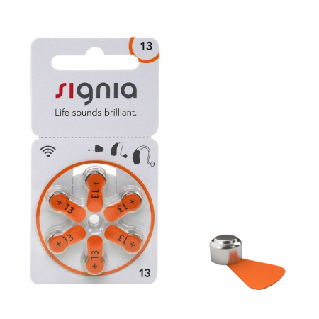 Baterii Auditive Signia - Baterie 13 PR48 Signia Zinc-Aer 1.45V set 6 buc pentru aparate auditive