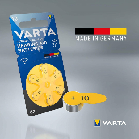 Baterie 10 PR70 Varta pentru aparat auditiv 1.45V cutie 60 buc [2]