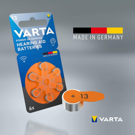Baterie 13 PR48 Varta pentru aparat auditiv 1.45V cutie 60 buc [2]