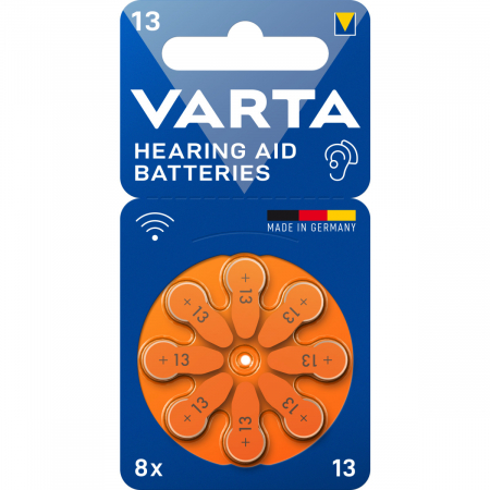 Baterii Aparate Auditive - Set 8 baterii 13 PR48 Varta pentru aparat auditiv 1.45V