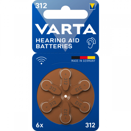 Baterii Auditive Varta - Baterie 312 PR41 Varta pentru aparat auditiv 1.45V set 6 buc