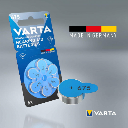 Baterie 675 PR44 Varta pentru aparat auditiv 1.45V set 6 buc [1]