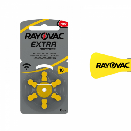 Baterii Aparate Auditive - Baterie 10 PR70 Rayovac Extra Zinc-Aer 1.45V set 6 buc