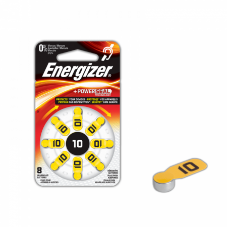 Baterie Auditiva 10 PR70 - Baterii Energizer 10 PR70 Zinc-Aer 1.4V set 8 buc