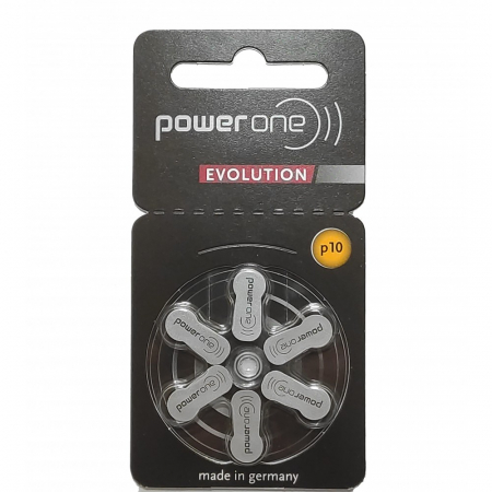 Baterii Auditive PowerOne - Baterie P10 PR70 Power One Evolution Zinc-Aer 1.45V set 6 buc