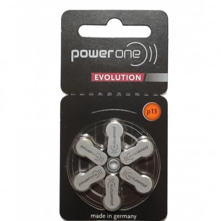 Baterii Auditive PowerOne - Baterie P13 PR48 Power One Evolution Zinc-Aer 1.45V set 6 buc
