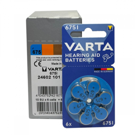 Baterie Tip 675 Implant - Baterie 675I Varta Implant Zinc-Aer 1.45V cutie 60 buc
