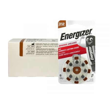 Baterii Auditive Energizer - Baterii 312 PR41 Energizer Zinc-Aer 1.45V cutie 48 buc.