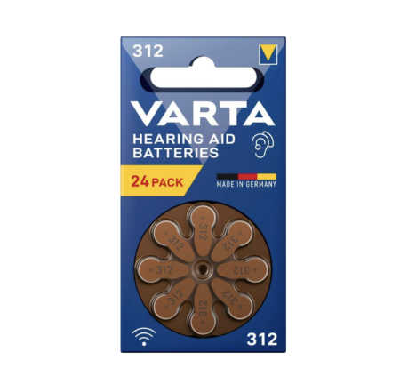 Baterie Tip 312 Zinc-Aer - Set 24 baterii 312 PR41 Varta pentru aparat auditiv 1.45V