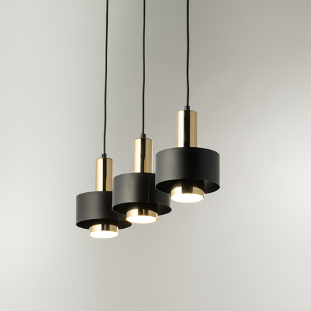 Lampă suspendată SIGMA RIF LUX 3 din metal negru și auriu  40720 [2]