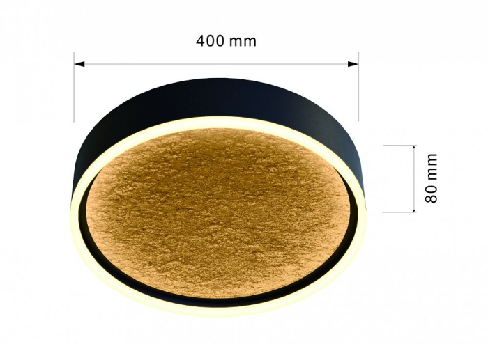 Plafoniera Bordeaux Gold 40cm [3]