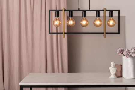 Lampă suspendată SIGMA EDEN 5  negru și auriu 32236 [1]