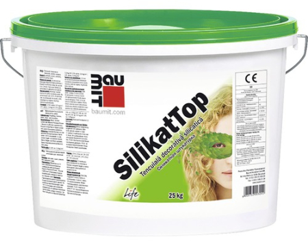 Tencuieli decorative - Tencuială decorativă silicatică Baumit SilikatTop albă 25 kg
