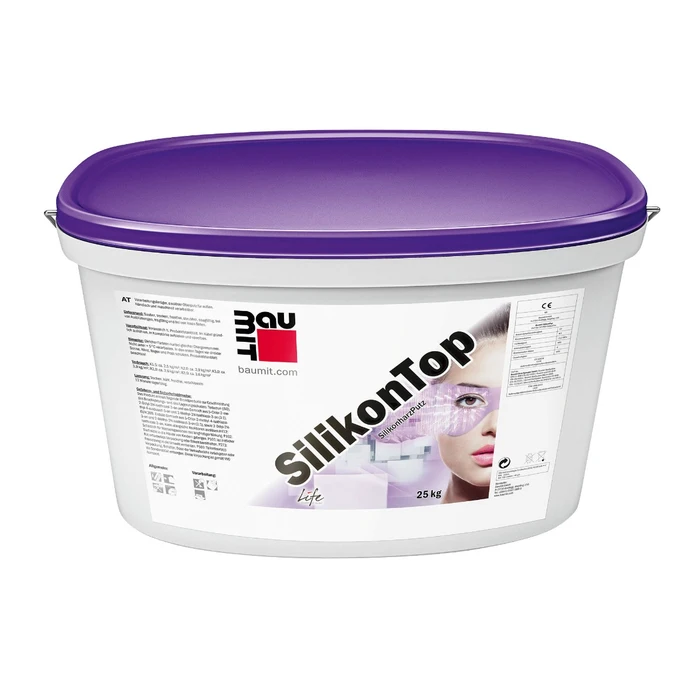 Tencuieli decorative - Tencuiala decorativa siliconica Baumit SilikonTop 25 kg alb