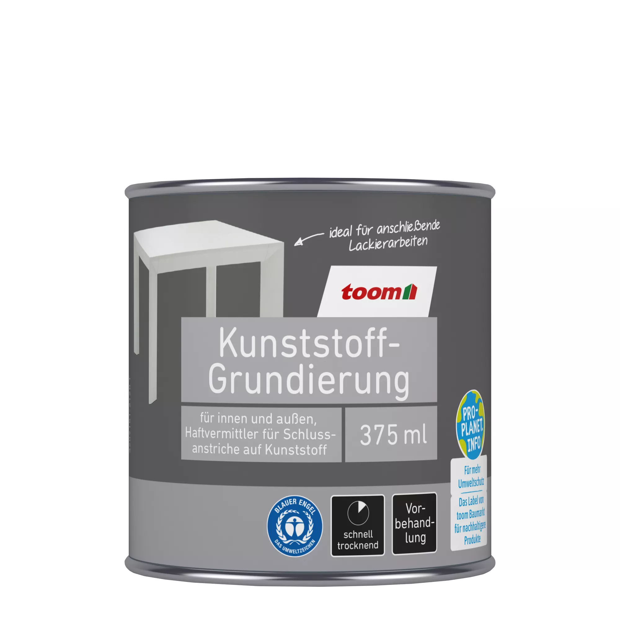 Grunduri interior - TOOM  GRUND PT PLASTIC Alb 375 ml