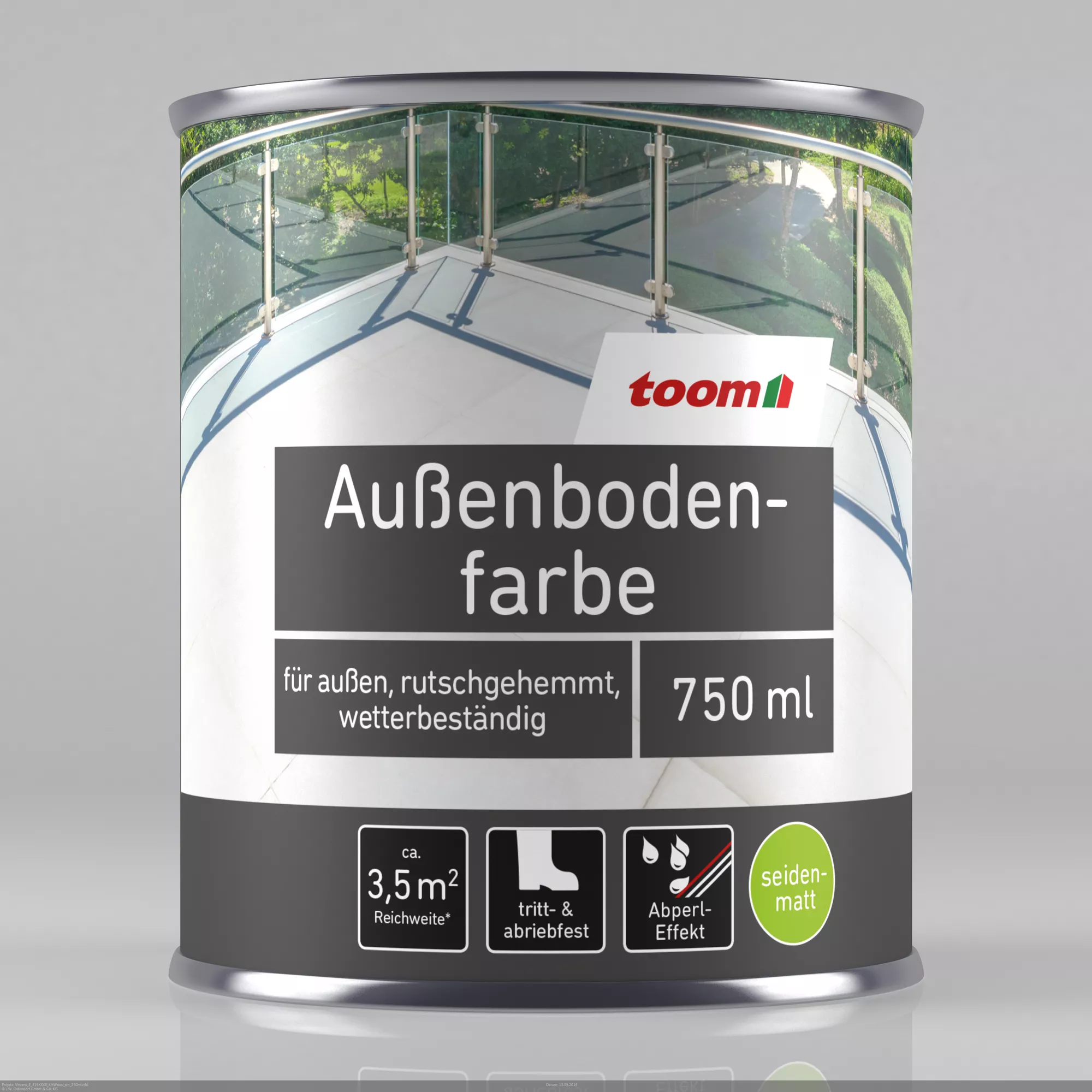 Exterioare - TOOM VOPSEA PT PARDOSEALA  EXT.  nuanta Gri piatra 750 ml