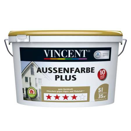 Exterioare - Vopsea alba pentru fatada Vincent Vincent Plus 10 L