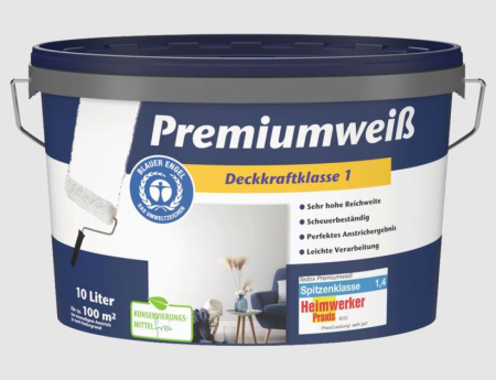 Interioare - Vopsea alba de interior Premiumwiess 10L