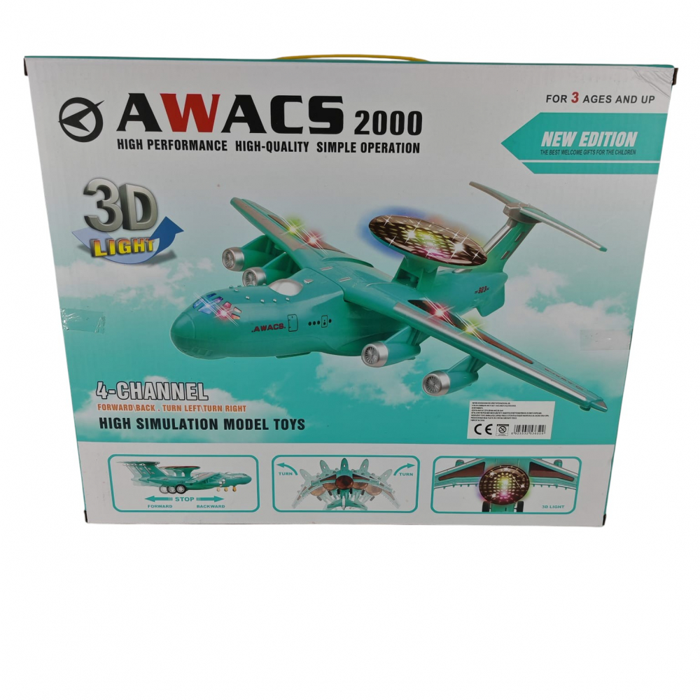 Avion Electric cu Telecomandă Awacs 2000 – Jucărie cu Baterii pentru Copii 3+ (Nu Zboară) – Vânzare Engros [2]