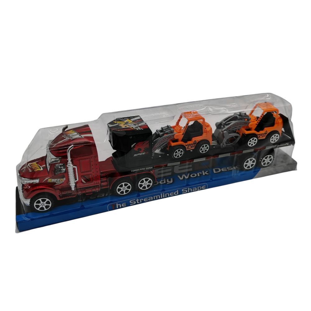 Camion cu Platformă și Două Excavatoare – Jucărie pentru Copii 3+ Ani – Vânzare Engros [2]