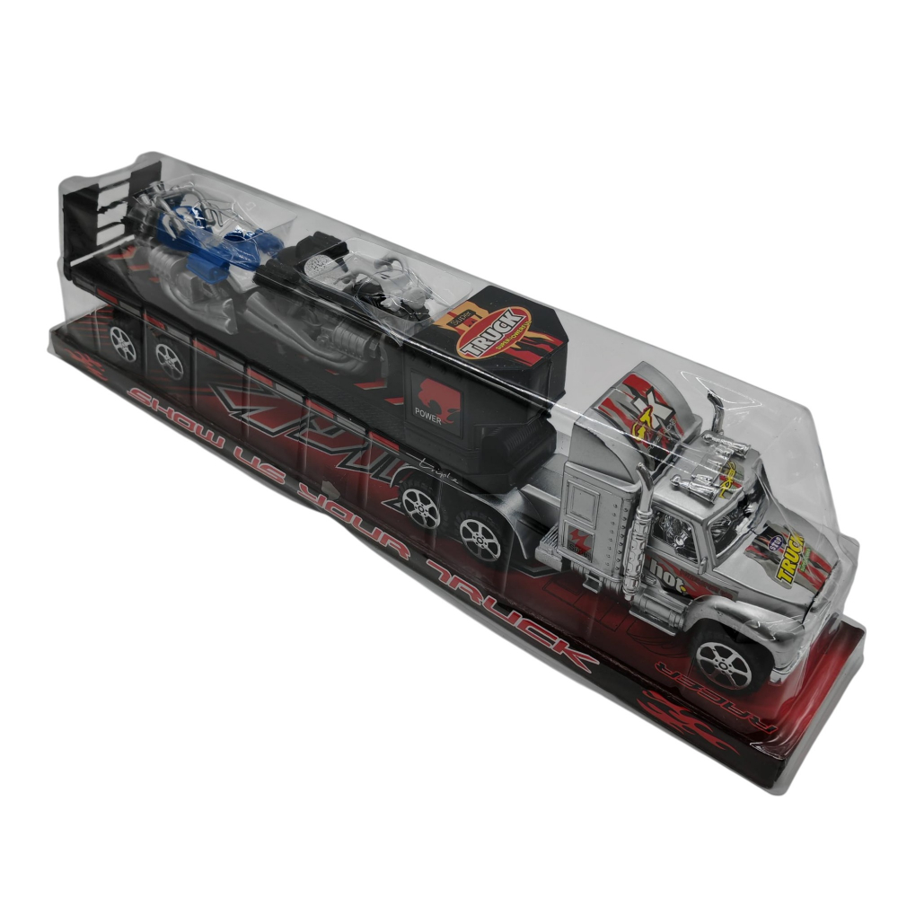 Camion cu Platformă și Două Motociclete – Jucărie pentru Copii 3+ Ani – Vânzare Engros [1]