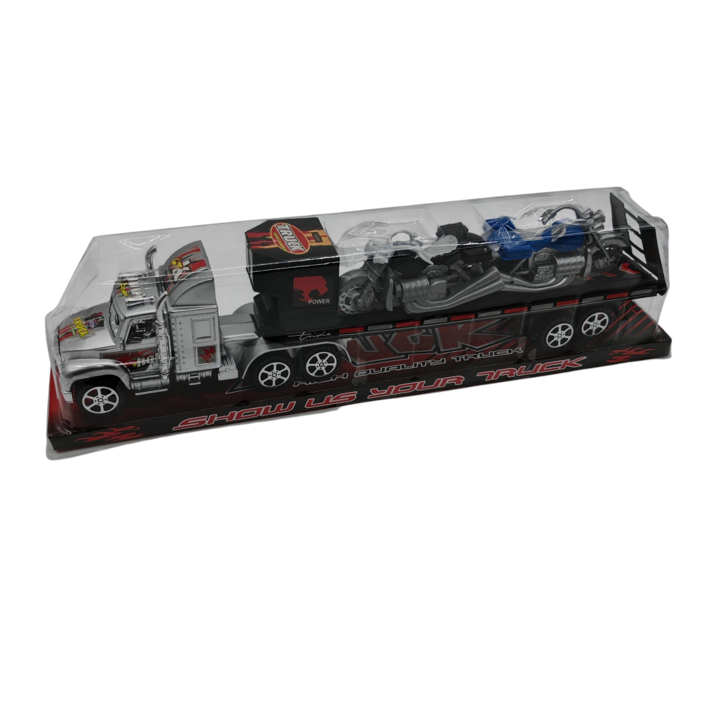Camion cu Platformă și Două Motociclete – Jucărie pentru Copii 3+ Ani – Vânzare Engros [2]