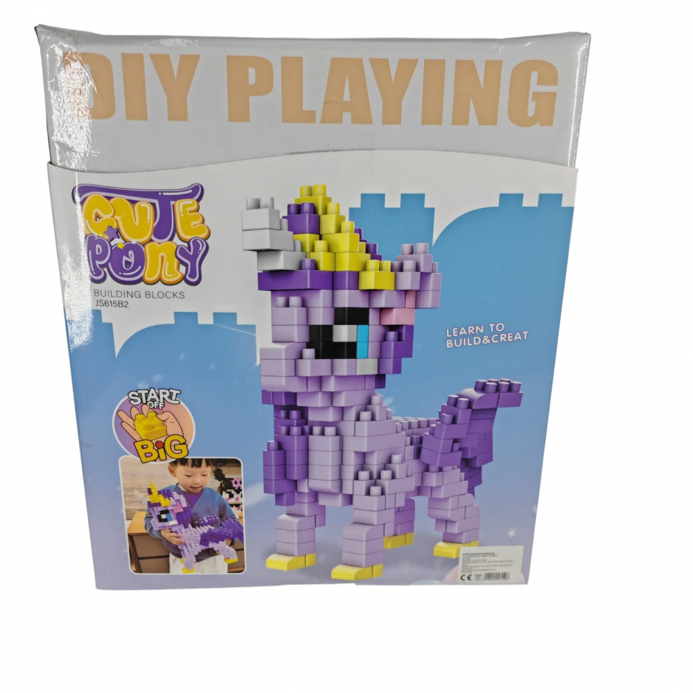 Joc cu Cuburi de Construit Cute Pony – Pentru Copii 3+ Ani, Cuburi Mari și Colorate – Vânzare Engros [2]