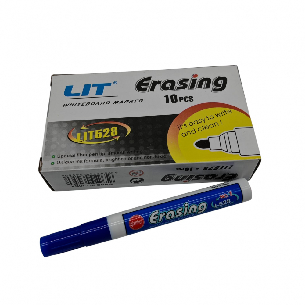 Marker LIT Albastru – Ușor de Șters – Set 10 Bucăți – Vânzare Engros [2]