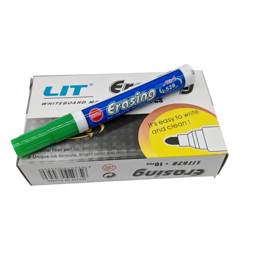 Marker LIT Verde – Ușor de Șters – Set 10 Bucăți – Vânzare Engros [1]