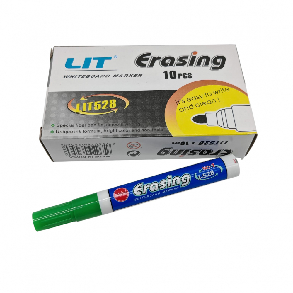 Marker LIT Verde – Ușor de Șters – Set 10 Bucăți – Vânzare Engros [2]