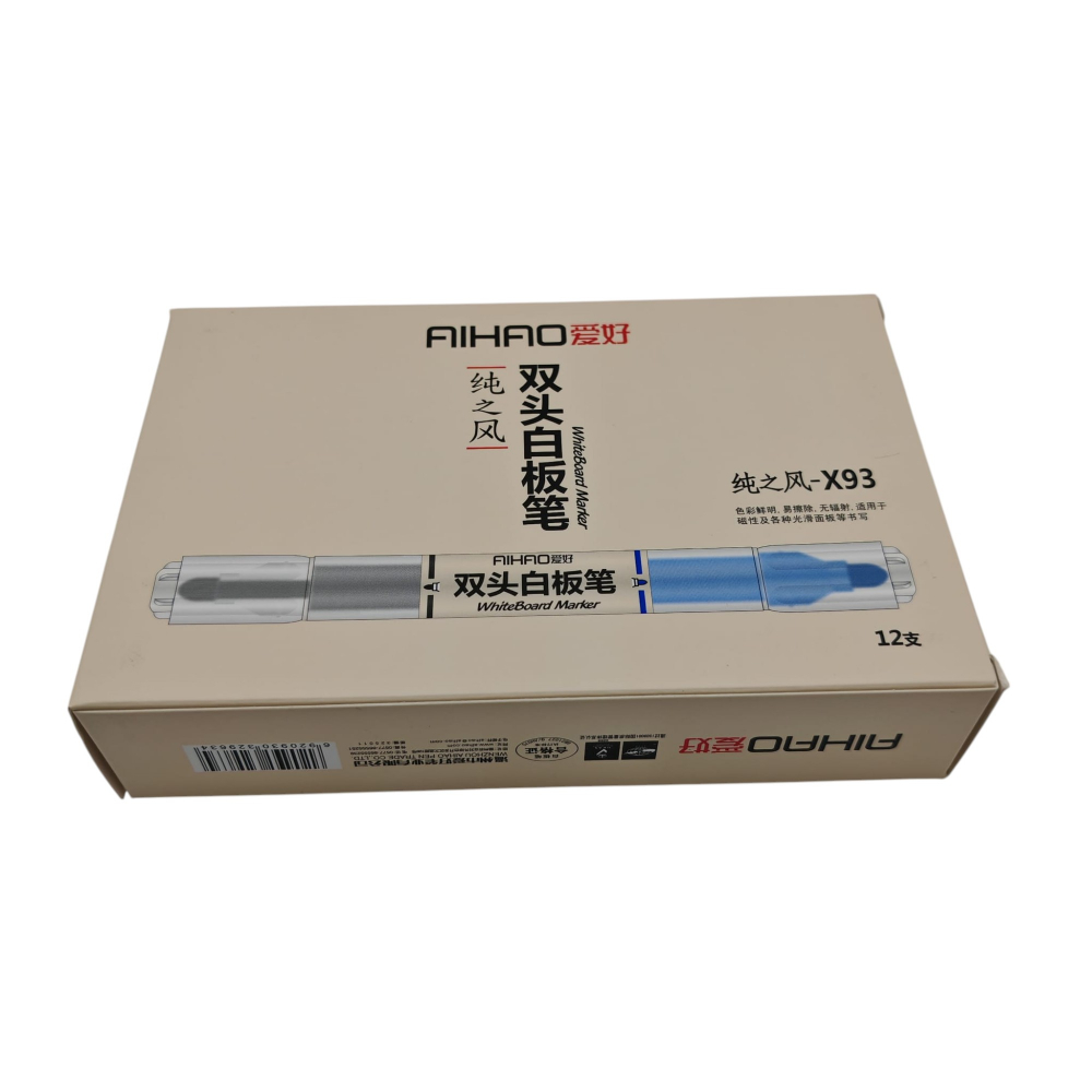 Marker Tabla cu 2 Capete – Negru și Albastru – Set 12 Bucăți – Vânzare Engros [3]
