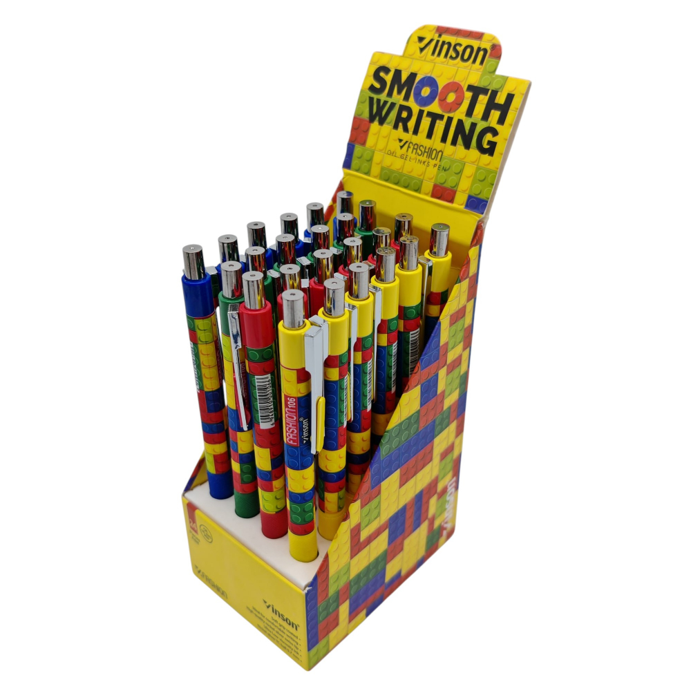 Pix Mecanic Inson Fashion cu Gel și Cauciuc Antiderapant – Set 24 Bucăți – 4 Culori (Albastru, Galben, Roșu, Verde) – Vânzare Engros [1]