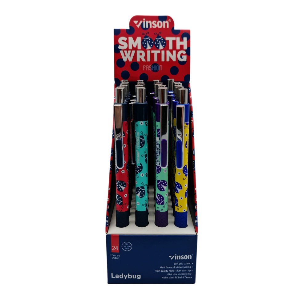 Pix Mecanic Inson Ladybug cu Gel și Cauciuc Antiderapant – Set 24 Bucăți – Vânzare Engros [3]