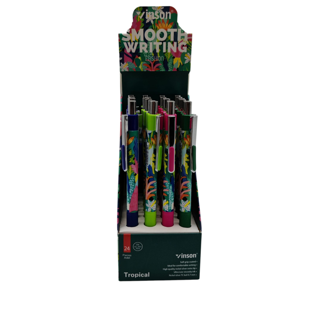 Pix Mecanic Inson Tropical cu Gel și Cauciuc Antiderapant – Set 24 Bucăți – 4 Culori – Vânzare Engros [3]