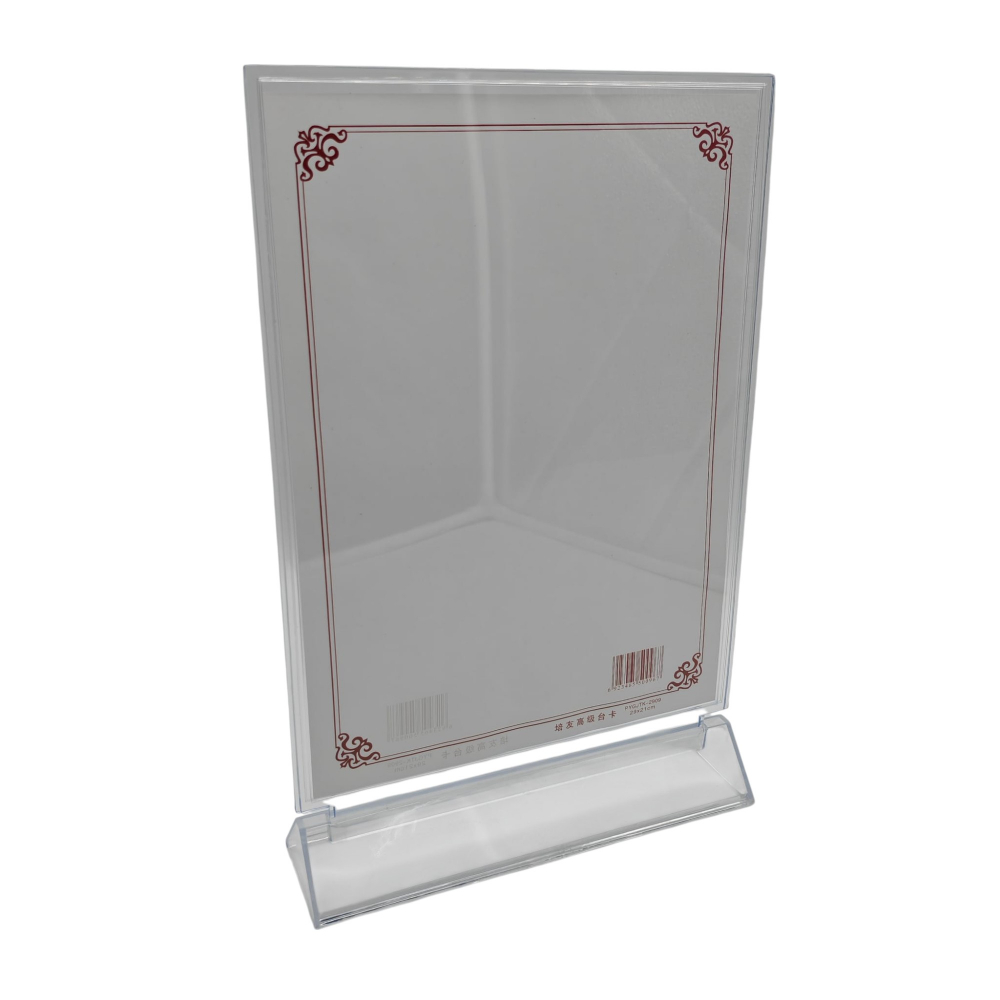 Portcard Plexiglas Mare – Suport Transparent pentru Prețuri, Meniu sau Informații – Design Elegant și Vizibilitate Maximă – Vânzare Engros [1]